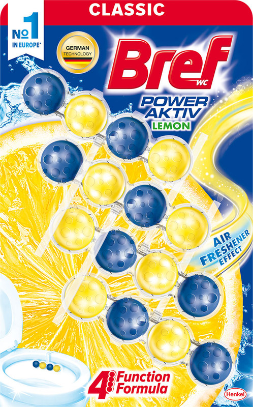 Блок для унітазу BREF лимон, 4х50г